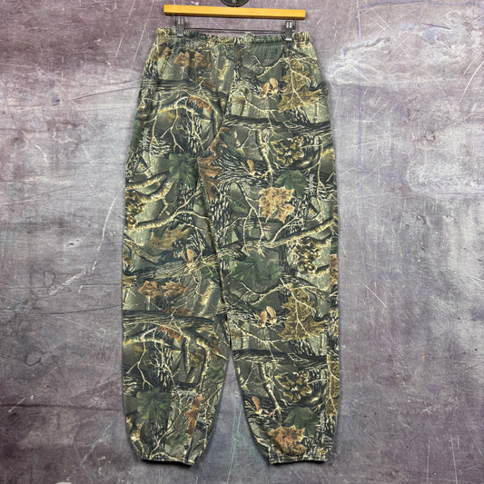 90s RealTree Camo Cabelas Baggy Jogger Sweatpants 31x29.5 2155