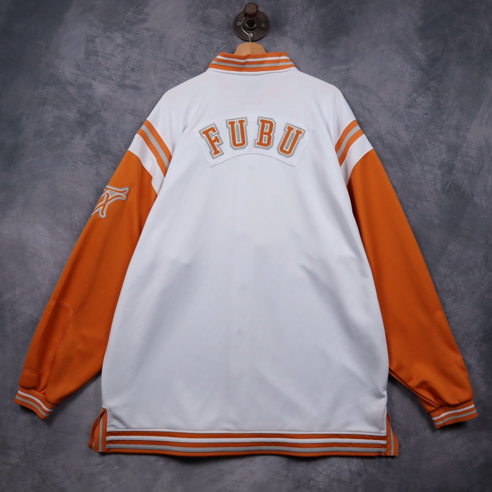 00s White FUBU Texas City Series Varsity Jacket 5939