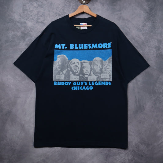 90s Navy Mt. Bluesmore Buddy Guy's Legends Chicago Shirt 5446