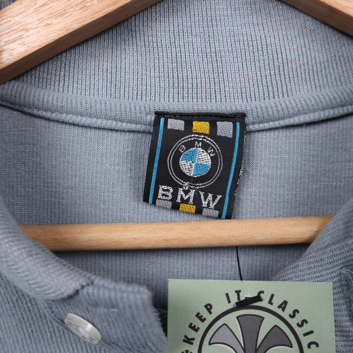 00s Grey BMW M Polo Shirt 7268