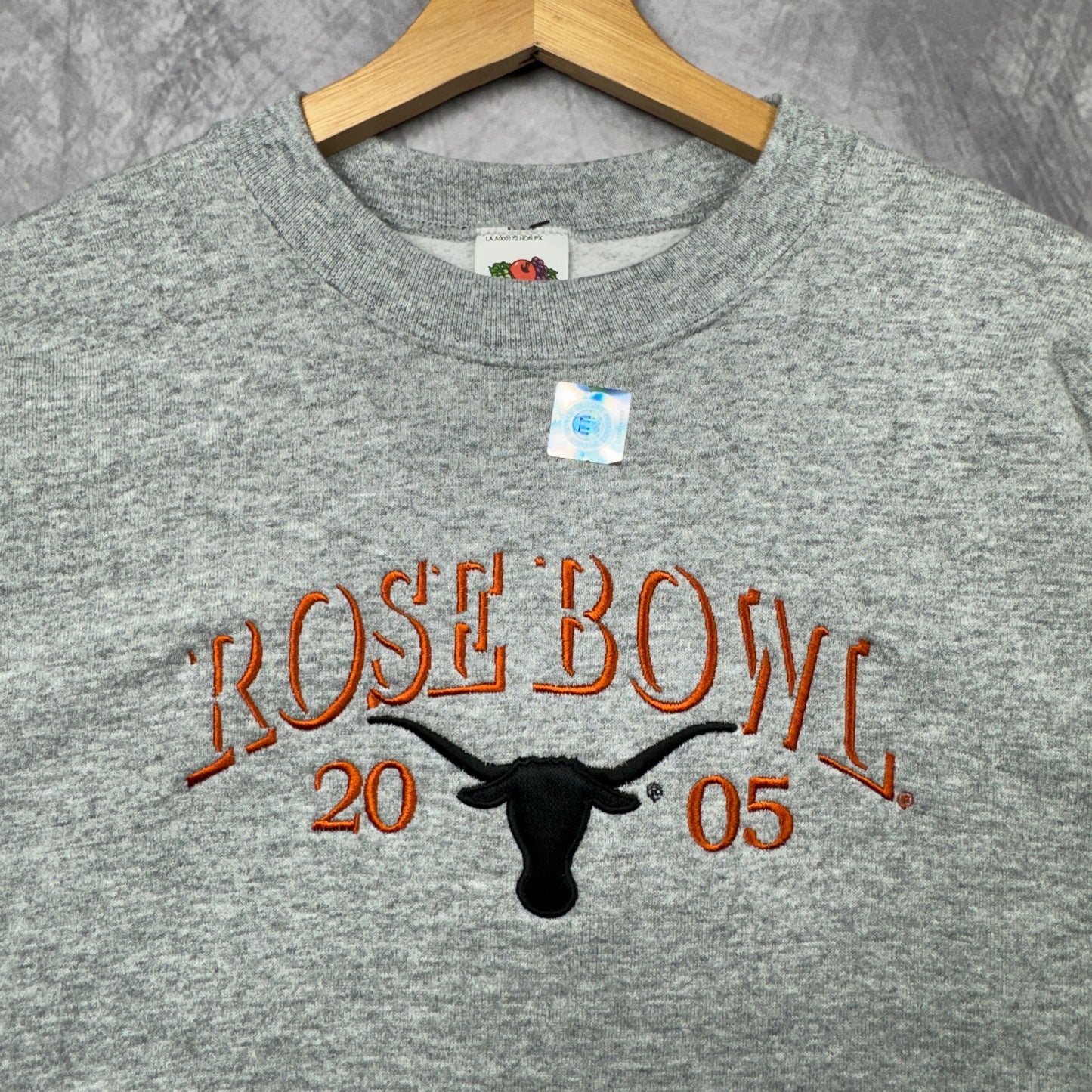 2005 Grey Rose Bowl Texas Longhorns Crewneck Sweatshirt 4378