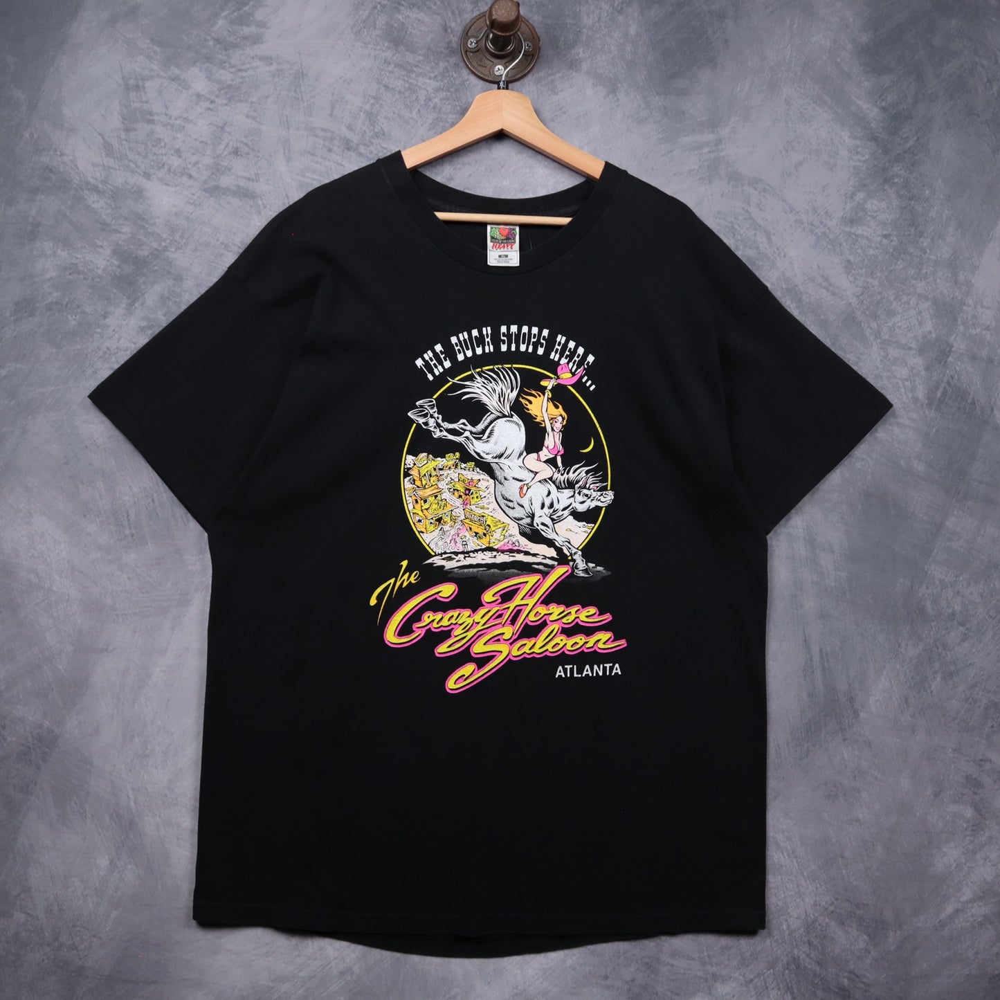 90s Black Crazy Horse Saloon Atlanta Shirt 5500