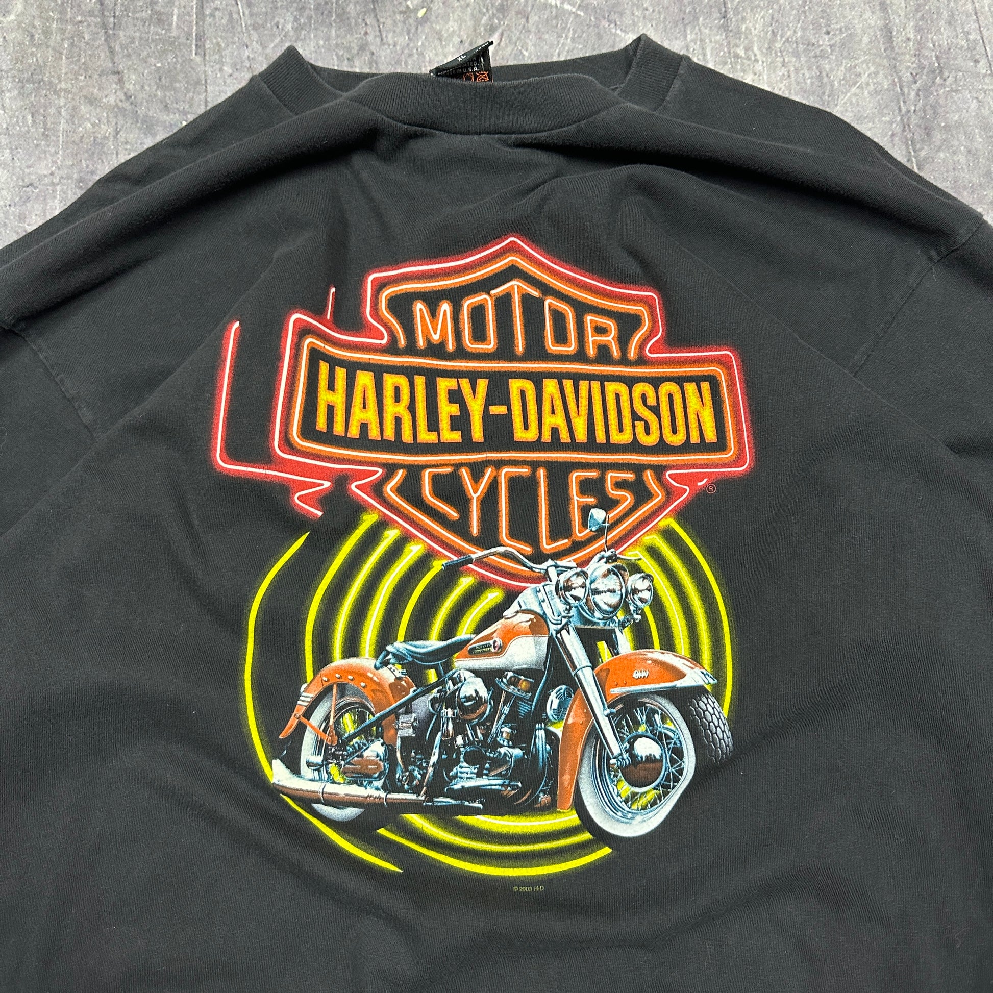 Neon Marietta Harley Davidson T-Shirt
