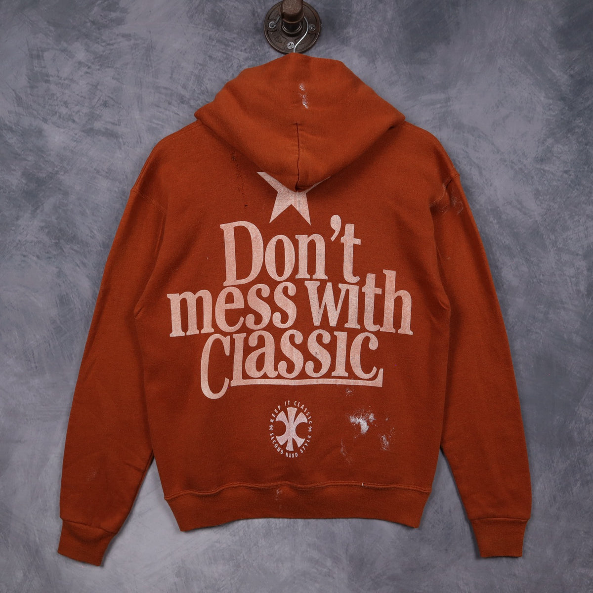 00s Burnt Orange Texas Longhorns Graphic Hoodie 5679