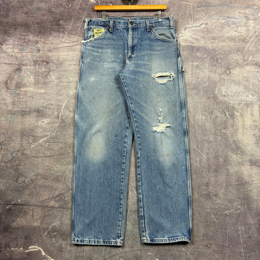 00s Lightwash Denim Dickies Work Jeans 33x30.5 0456