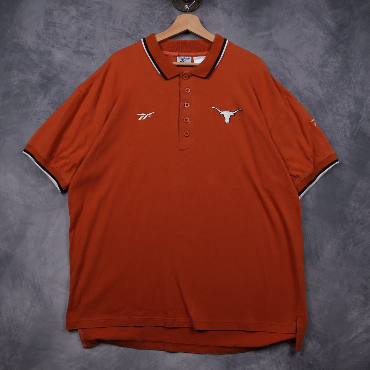 90s Burnt Orange Texas Longhorns Reebok Polo Shirt 5898