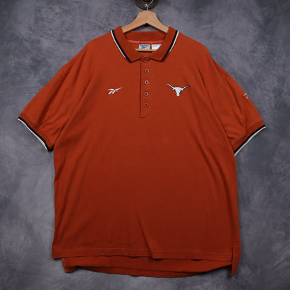 90s Burnt Orange Texas Longhorns Reebok Polo Shirt 5898
