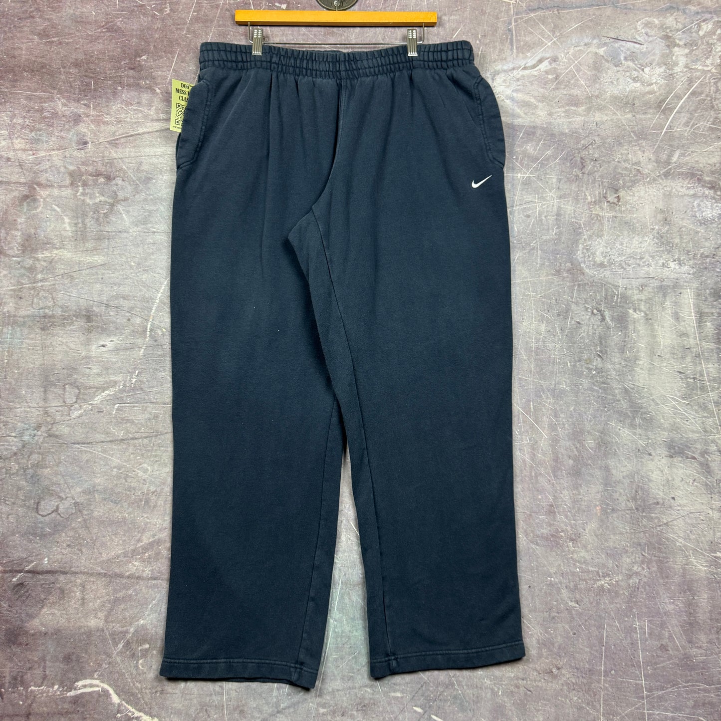 Early 00s Navy Blue Nike Baggy Sweatpants 40x31 2049
