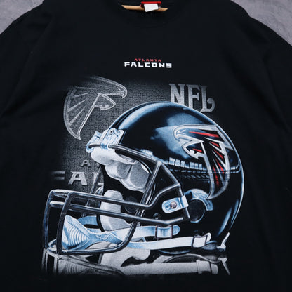 00s Black Atlanta Falcons Helmet Shirt 6775