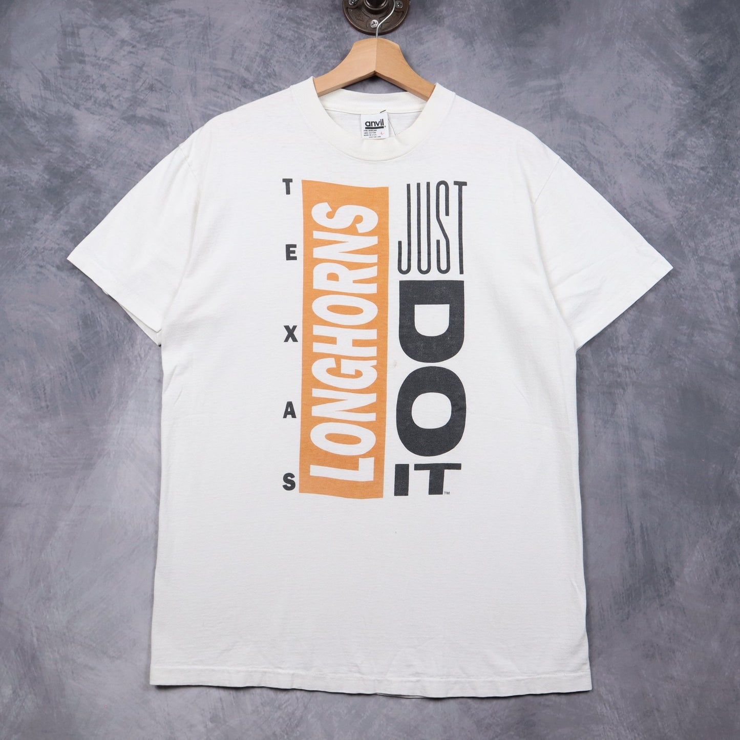 90s White Texas Longhorns Just Do It Shirt 5758