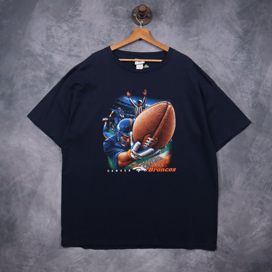 00s Navy Blue Denver Broncos Shirt 6545