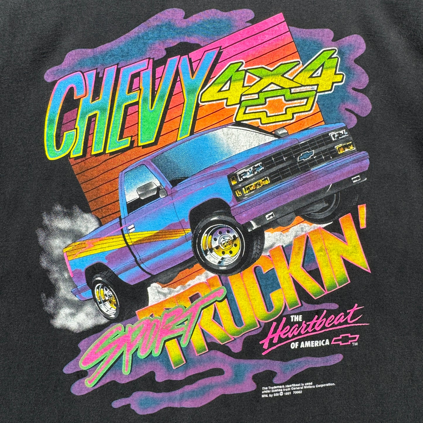 90s Black Chevy Truck Shirt 4030