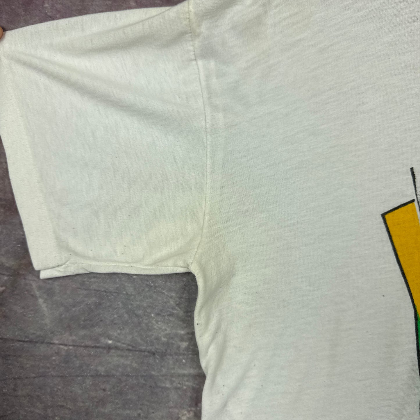 1981 White Bob Marley Memorial Legend Jamaica Graphic Shirt Boxy L 2924