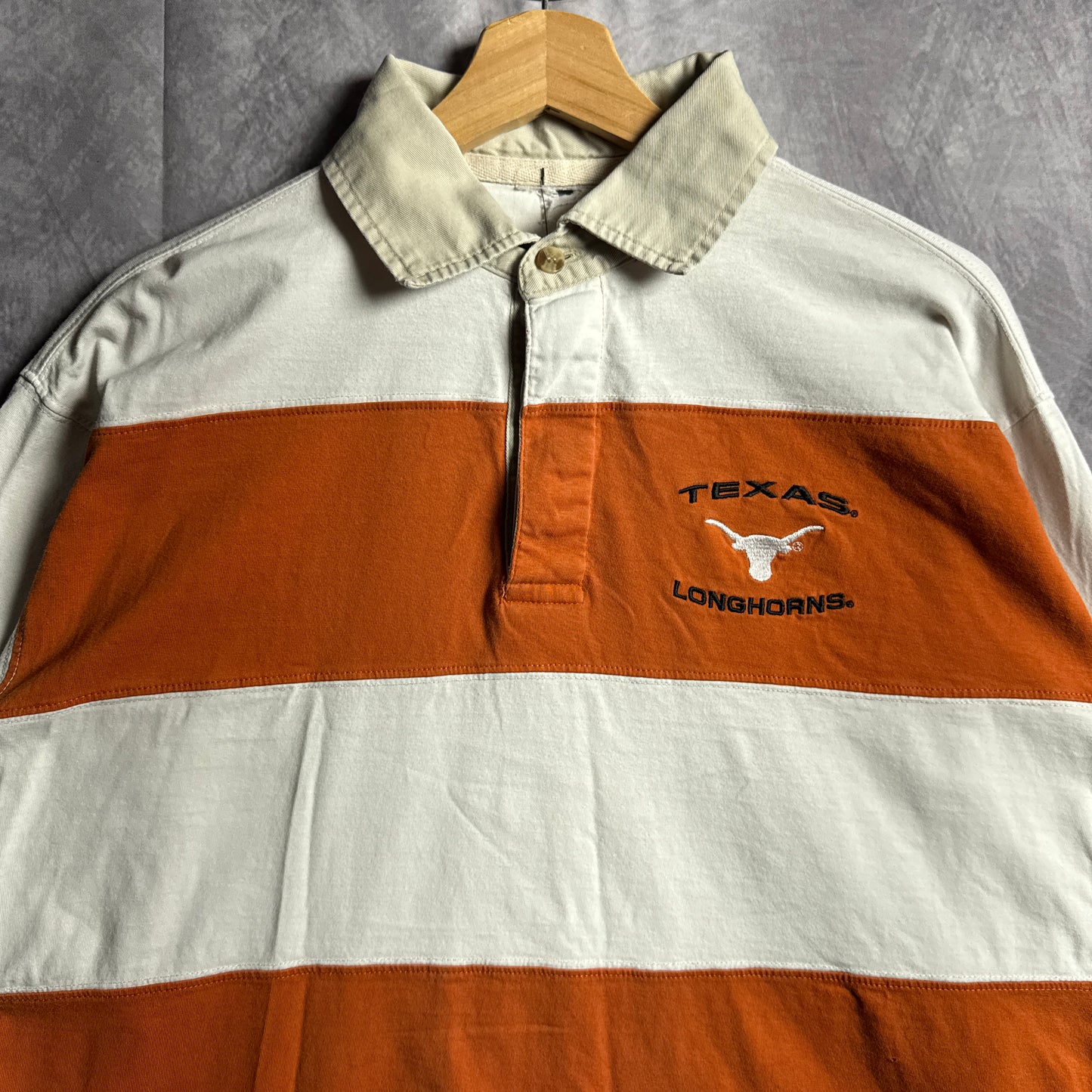 90s Multi Color Texas Longhorns Rugby Shirt 4504