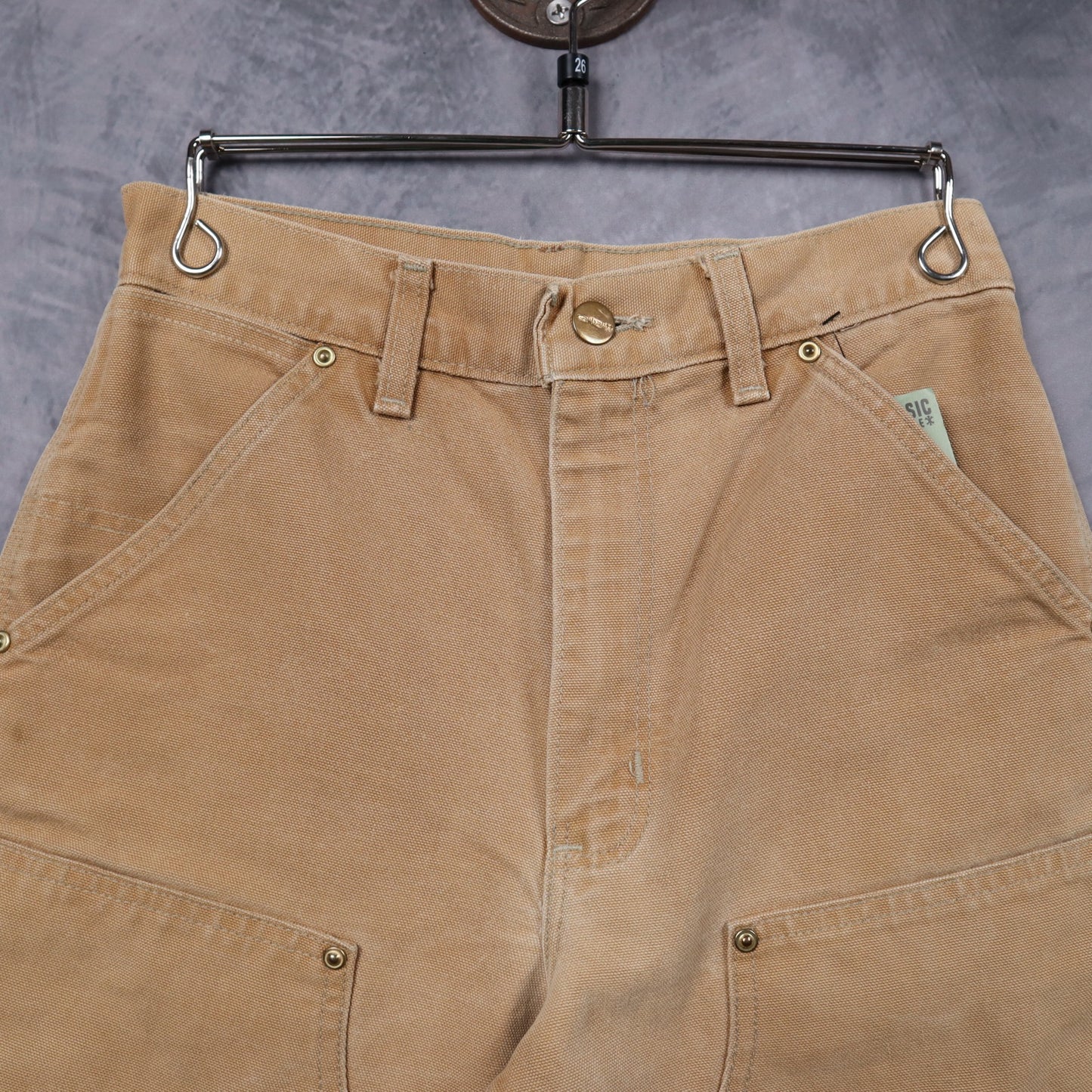 90s Tan Carhartt Double Knee Cutoff Carpenter Shorts 5207