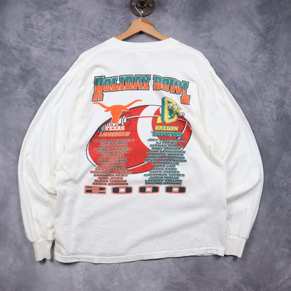 2000 White Holiday Bowl Texas vs Oregon Long Sleeve Shirt 5812