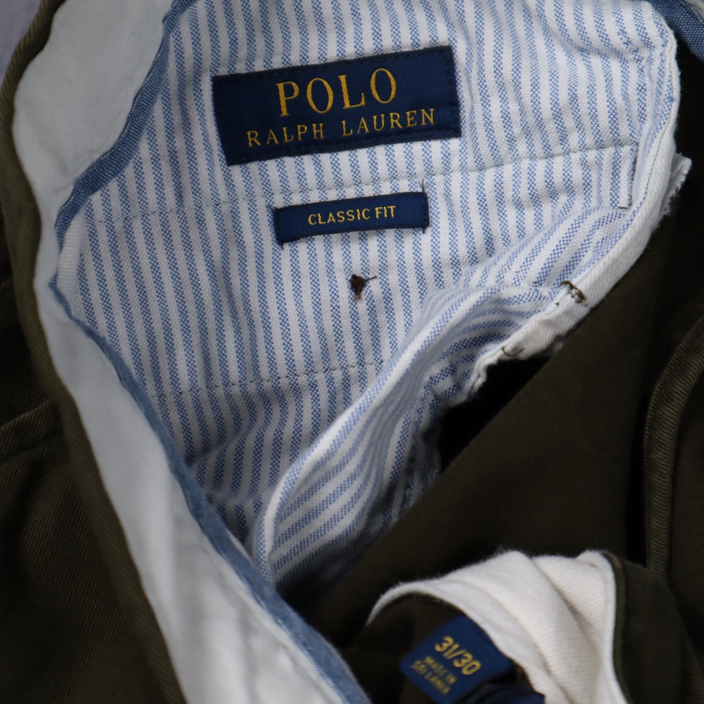 Y2K Olive Green Polo Ralph Lauren Classic Fit Chino Pants 5253