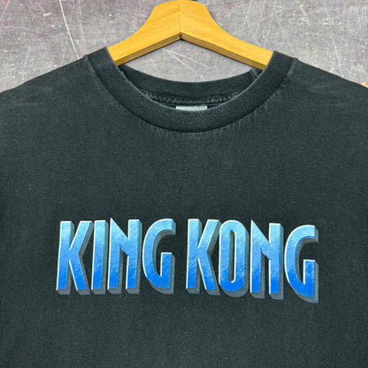 Early 00s Black King Kong  Movie Promo Spellout Graphic Shirt XL 0893