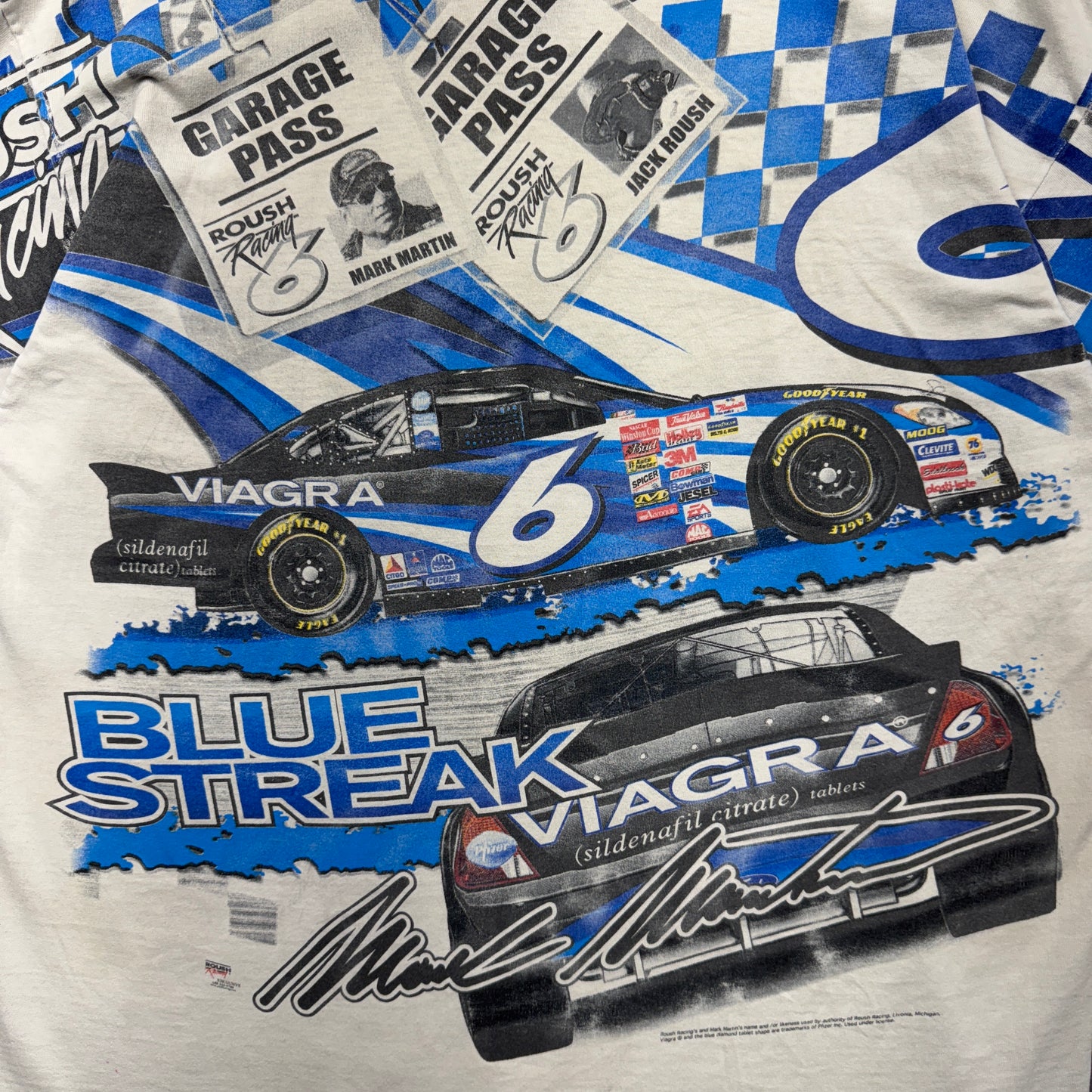 00s White Viagra Nascar Shirt 4074