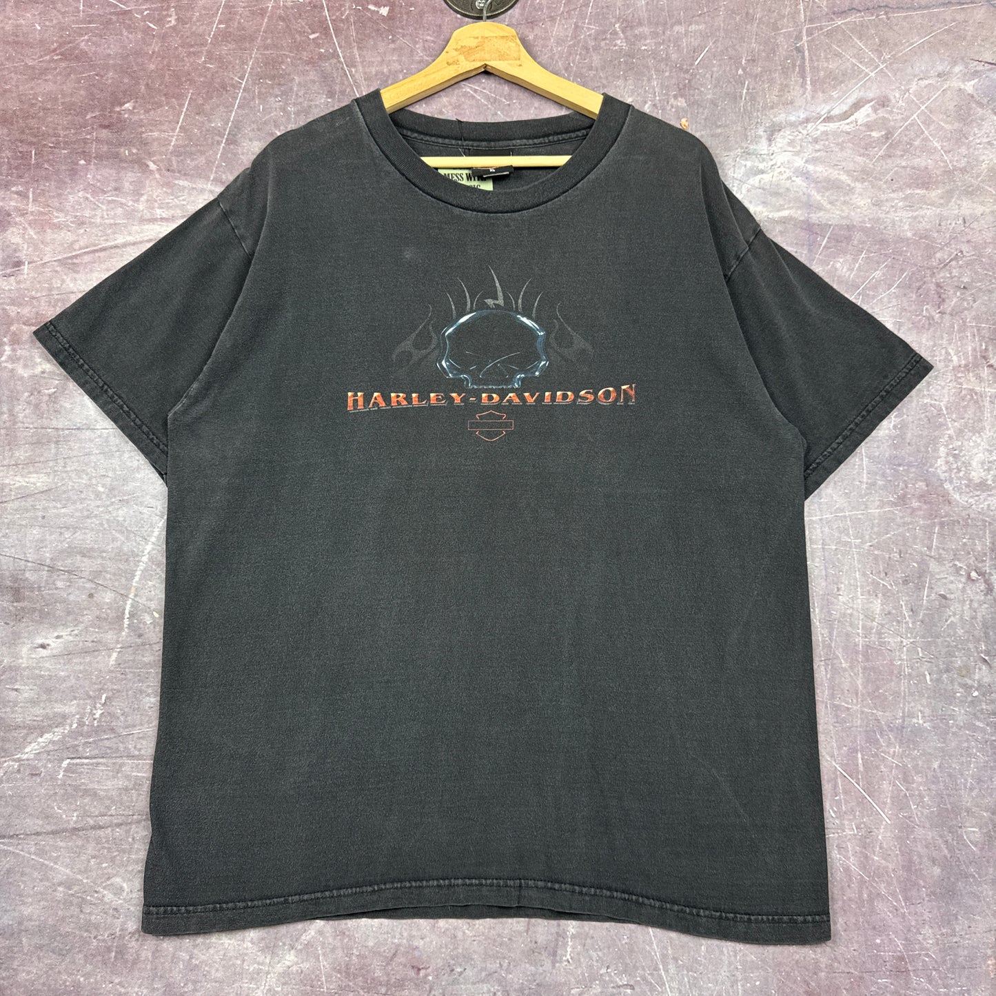 00s Faded Black Harley Davidson Shirt 3152