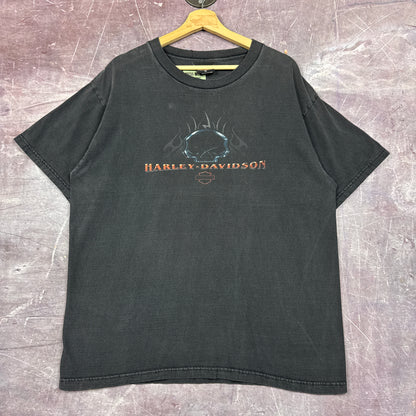00s Faded Black Harley Davidson Shirt 3152