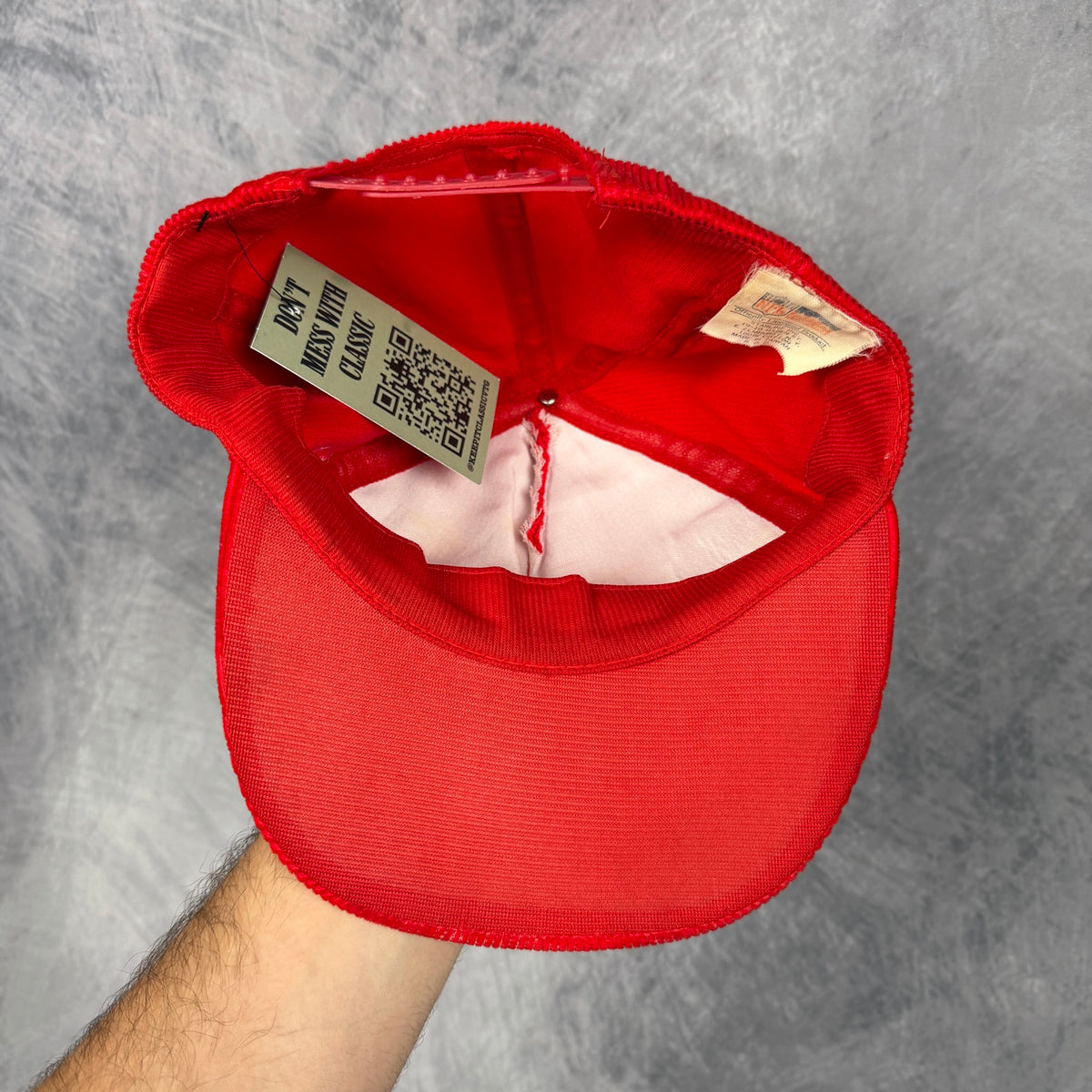 90s Red San Francisco 49ers Corduroy Snapback Hat 6812