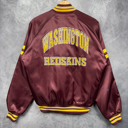 80s Maroon Washingston Redskins Chalkline Satin Jacket 4085