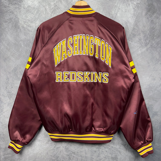 80s Maroon Washingston Redskins Chalkline Satin Jacket 4085
