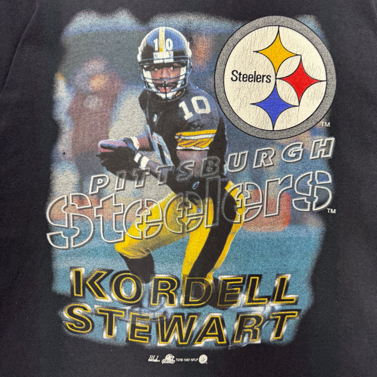 1997 Black Pittsburgh Steelers Kordell Stewart Shirt 4212