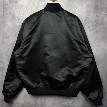 80s Black Los Angeles Raiders Satin Starter Jacket 4092