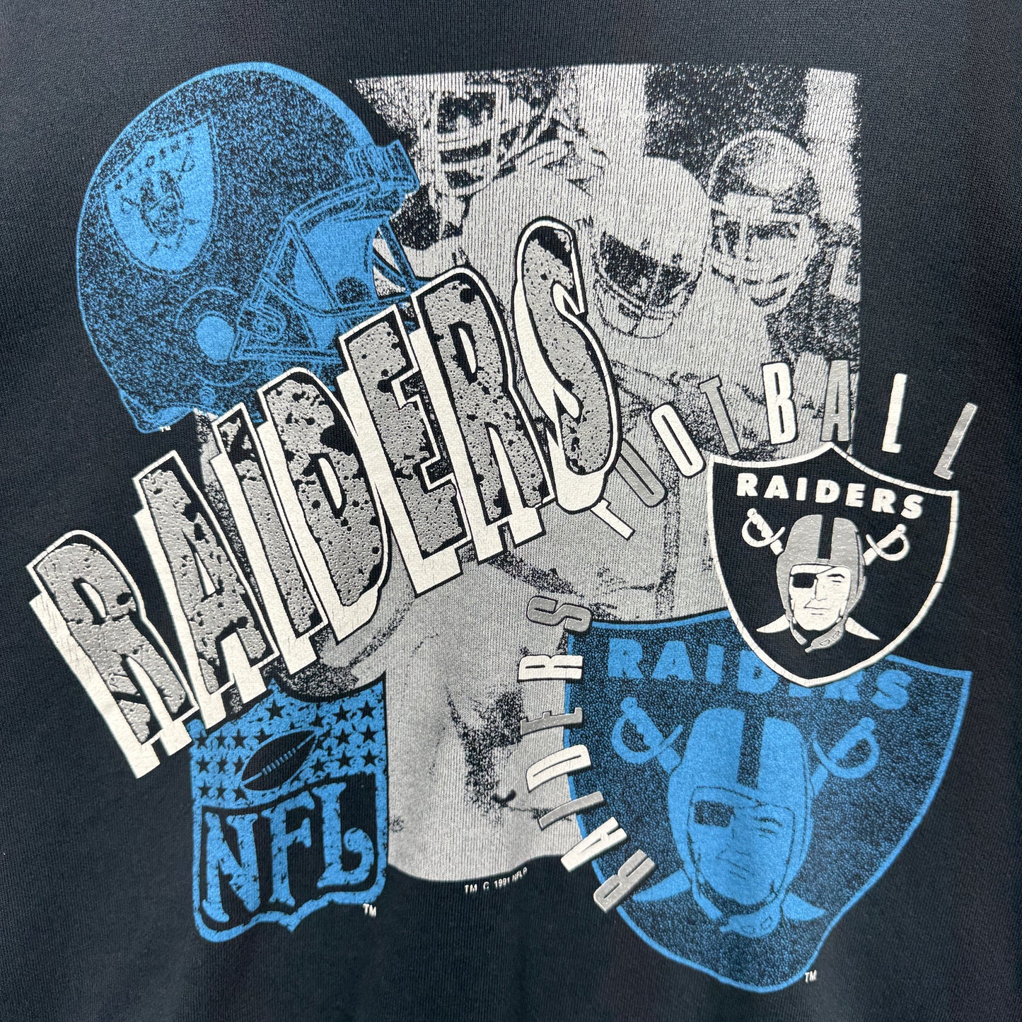 1991 Black Los Angeles Raiders Crewneck Swestshirt 4101
