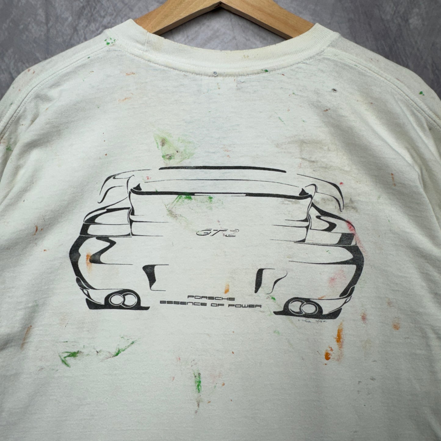 00s White Porsche Painter Long Sleeve Shirt 4024