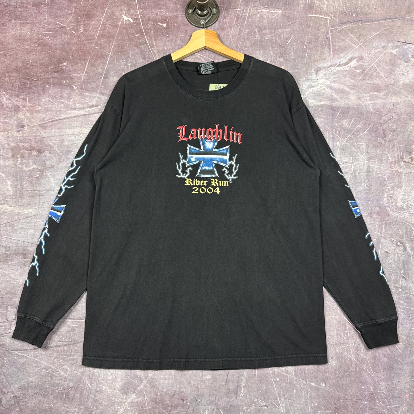 00s Black Lighting Choppers Long Sleeve Shirt L 3060