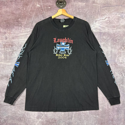 00s Black Lighting Choppers Long Sleeve Shirt L 3060