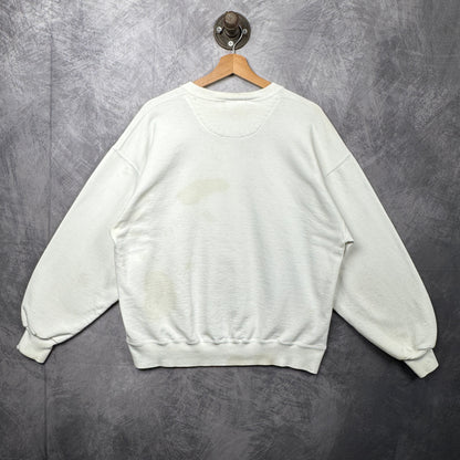 90s White Nigel Mansell Crewneck Sweatshirt 4006