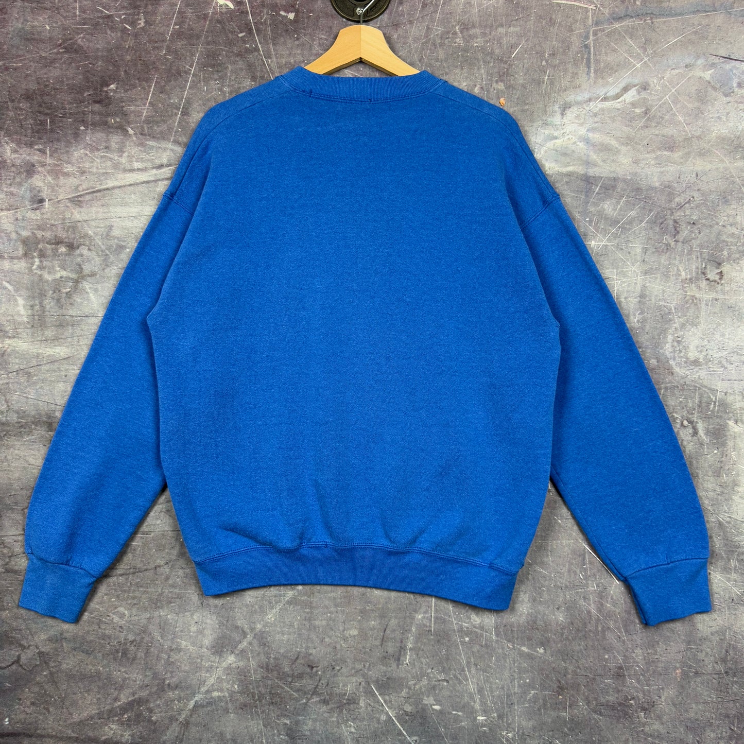 90s Blue Seattle Seahwaks Football Graphic Crewneck Sweatshirt M 1227