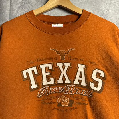 2006 Orange Texas Longhorns Rose Bowl Crewneck Sweatshirt 4438