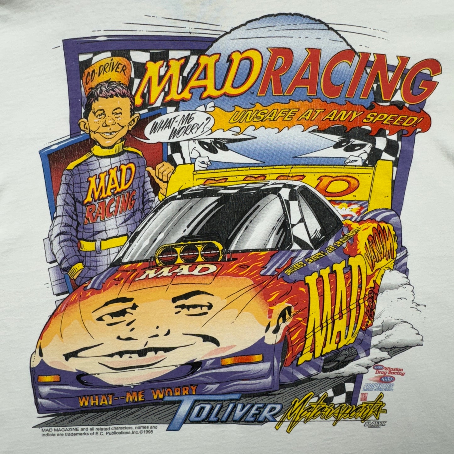 90s White Mad Racing Shirt 4017