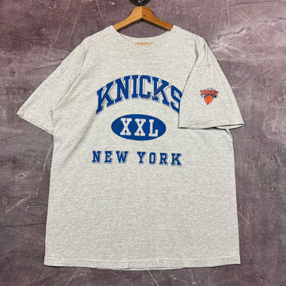90s Light Grey New York Knicks XXL Graphic Shirt XL 2977