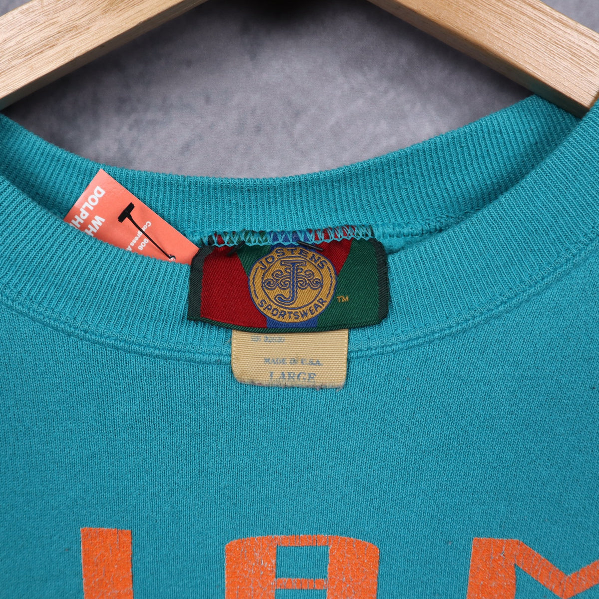 1992 Teal Miami Dolphins Eastern Division Crewneck Sweatshirt 6473