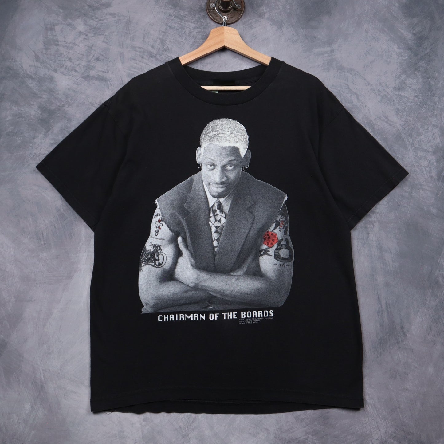 1996 Black Dennis Rodman Chairman Of The Boards Shirt 5123