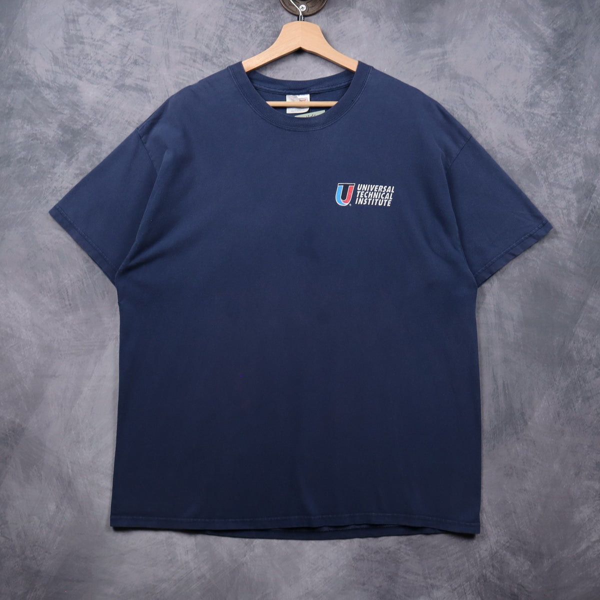 Early 00s Navy Blue Universal Technical Institute BMW Step Shirt 7273