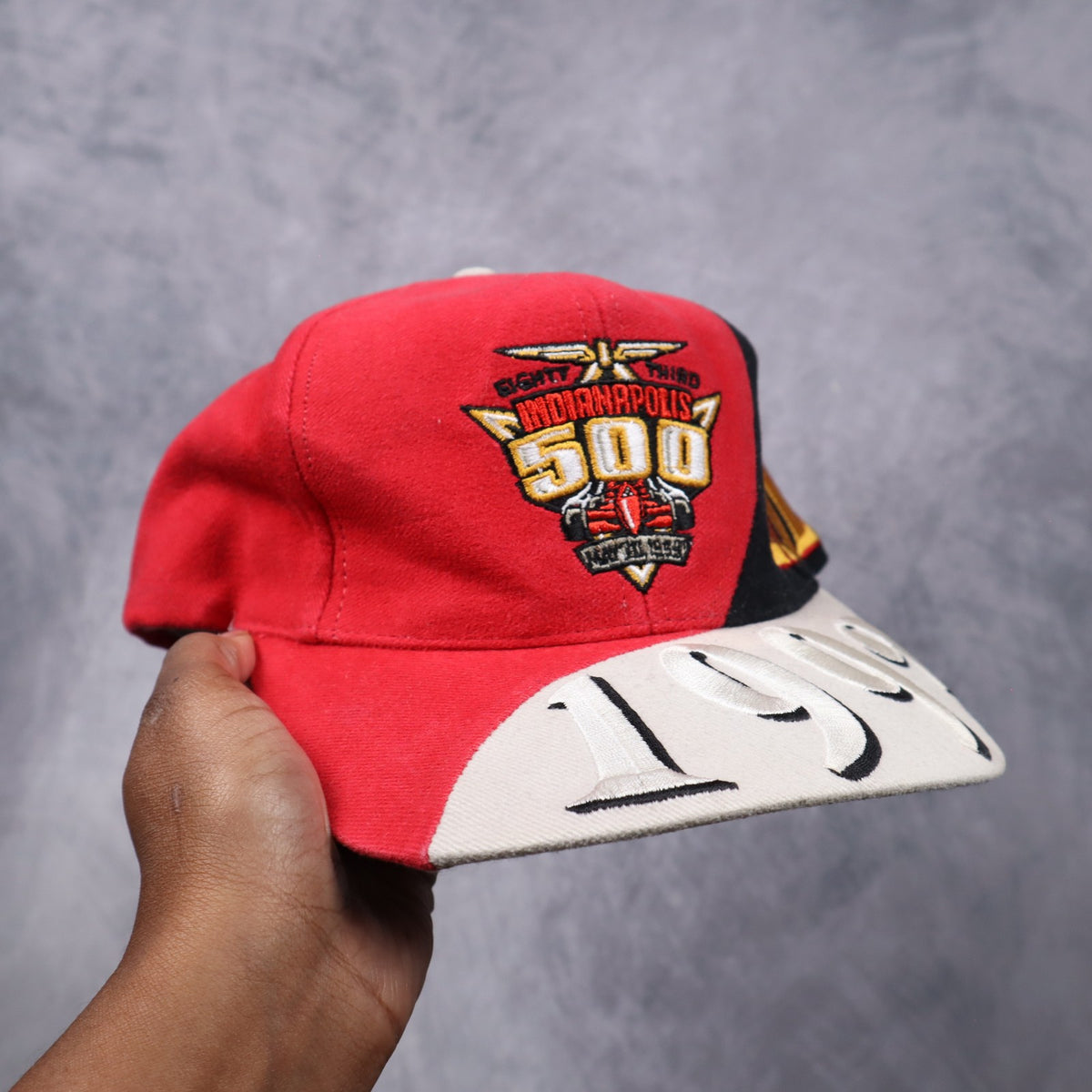 1999 Red Indianapolis 500 Snapback Hat 7287