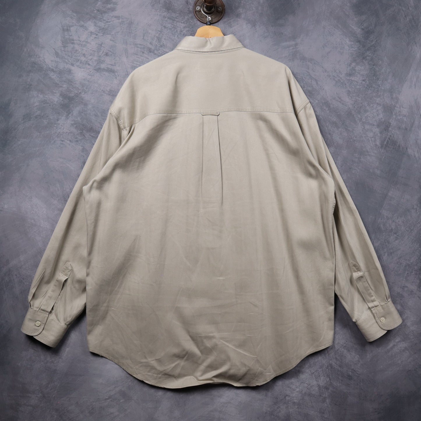 90s Khaki Chaps Ralph Lauren Crest Long Sleeve Button Up Shirt 5428