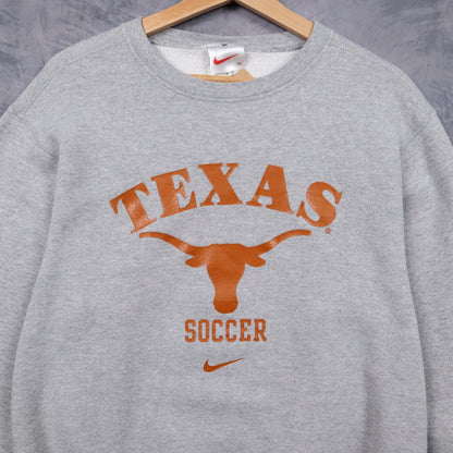 00s Grey Nike Texas Longhorns Soccer Crewneck Sweatshirt 5698