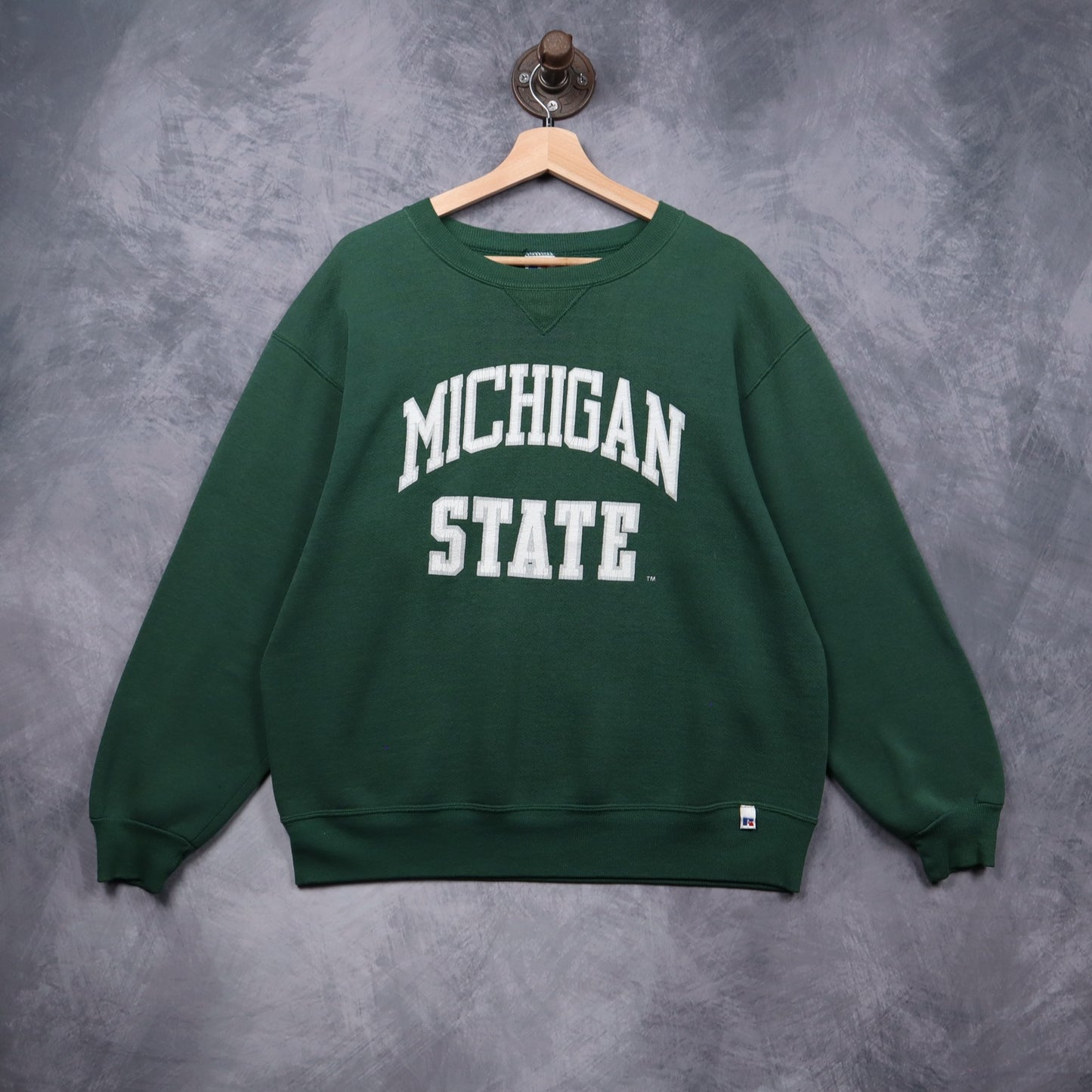 90s Green Michigan State Russell Athletic Crewneck Sweatshirt 5538