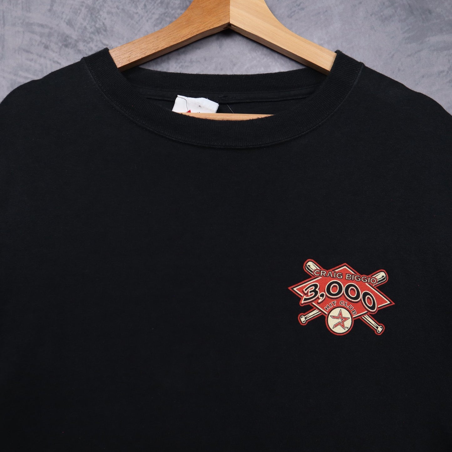 2007 Black Craig Biggio 3,000 Hit Club Houston Astros Shirt 5586
