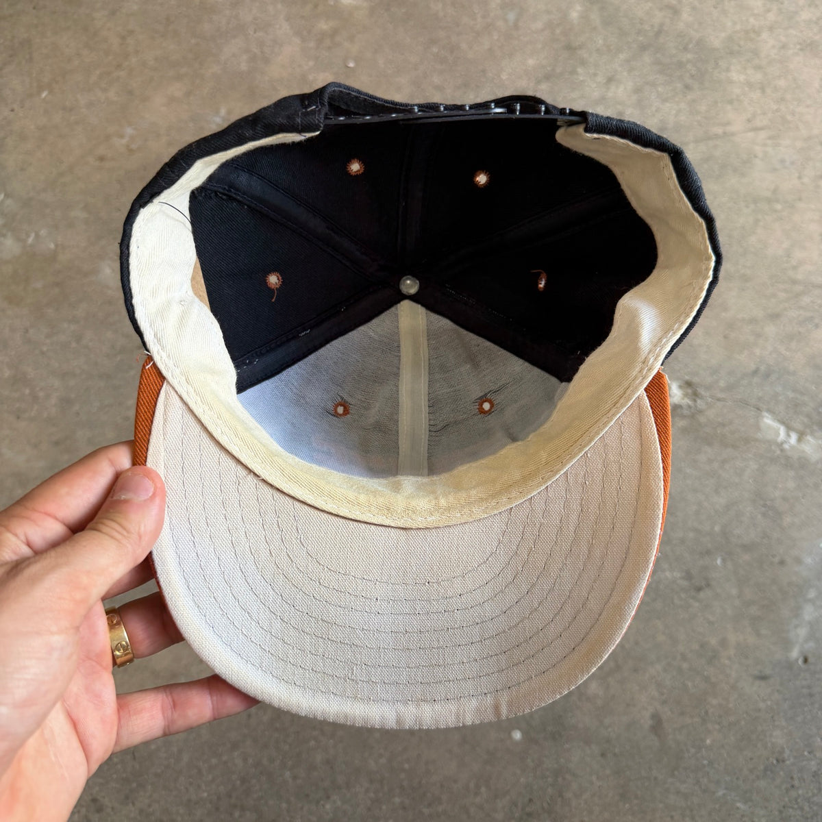90s Black Texas Longhorns Snapback Hat 5803
