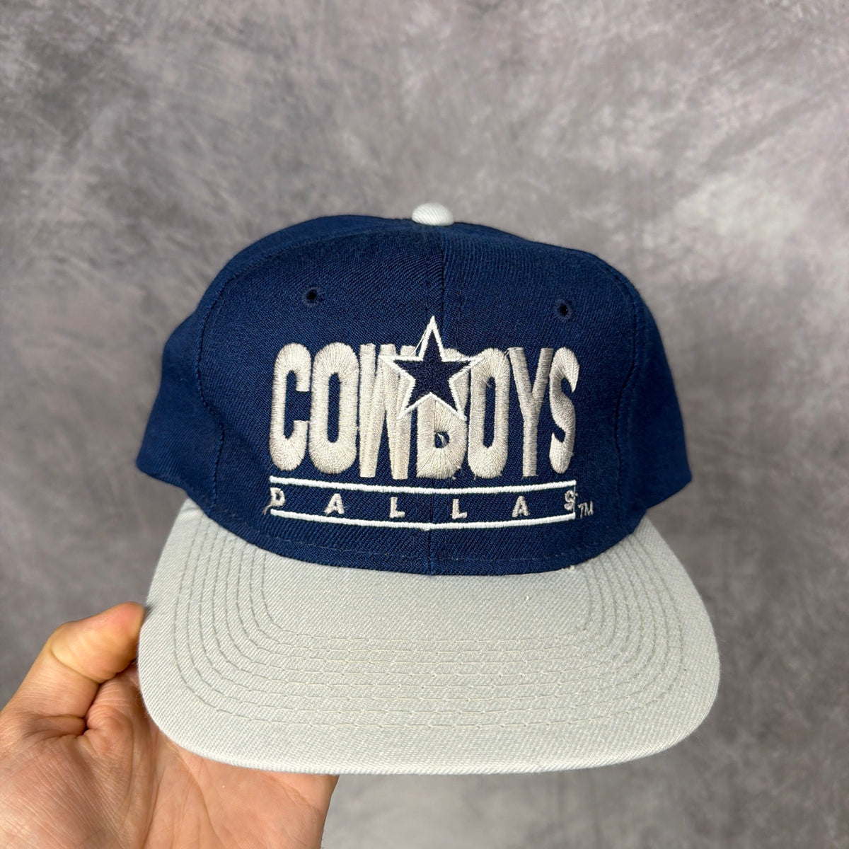 90s Navy Blue Dallas Cowboys Snapback Hat 6868