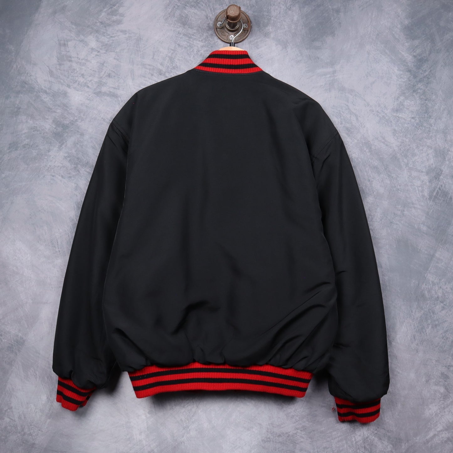 90s Black & Red New York Yankees Reversible Varsity Jacket 5096